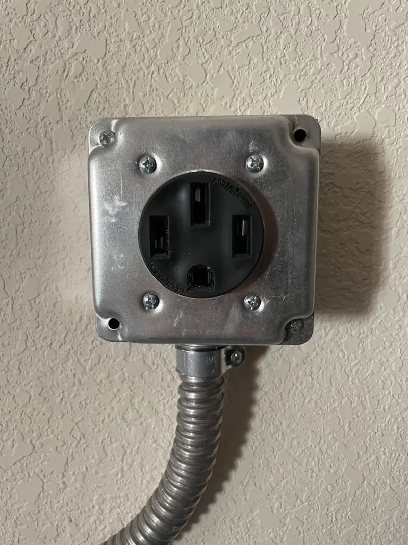 NEMA 14-50 outlet installed for Smart Home Electrical in Rice